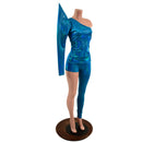 Lightning Bolt Asymmetrical Sharp Shoulder 2PC Set (Mock Catsuit-6