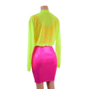 Kimberly Jacket in Neon Yellow Mesh-5