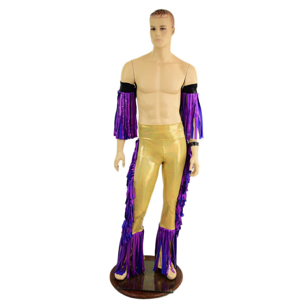 Macho Fringed Wrestling Arm Bands with Slide Ties (Arm Bands Only!) - 3