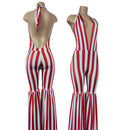 Red and White Striped Stilting Costume-8