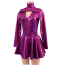 Fuchsia Sparkly Jewel Romper and Breakaway Skirt Set-2