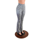 Distortion Velvet High Waist Boot Cut Leggings - Coquetry Clothing