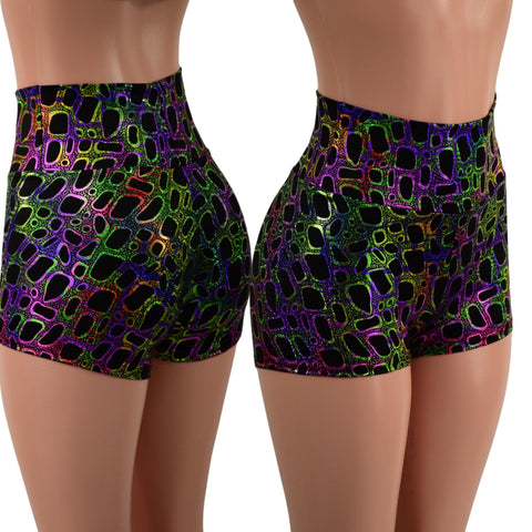 Poisonous High Waist Shorts - Coquetry Clothing