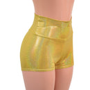 Gold Sparkly Jewel High Waist Shorts-3