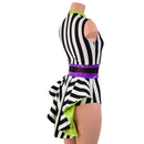 MINI Tux back Romper with Inset Keyhole and Mesh Waistband Details - Coquetry Clothing
