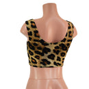 Mini Lace Up Front Crop Tank in Leopard Print-4