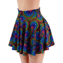Radioactive Print Circle Cut Mini Skirt-4