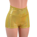 Gold Sparkly Jewel High Waist Shorts-2