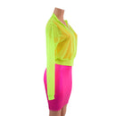Kimberly Jacket in Neon Yellow Mesh-4