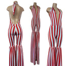 Red and White Striped Stilting Costume-1