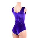 Purple Velvet Tank Style Romper with Siren Cut Leg-4