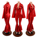 Womens Waterloo Catsuit in Red Sparkly Jewel-1