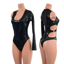 Asymetrical Brazilian Cut Romper with Oring Side Cutouts - 1