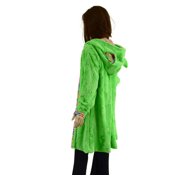 A Line Minky Coat with Kitty Ears - Coquetry Clothing