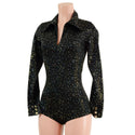 Star Noir Rodeo Romper with Snap Cuffs and Boy Cut Leg - 6