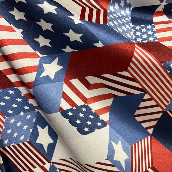 Americana Print Spandex Fabric - Coquetry Clothing