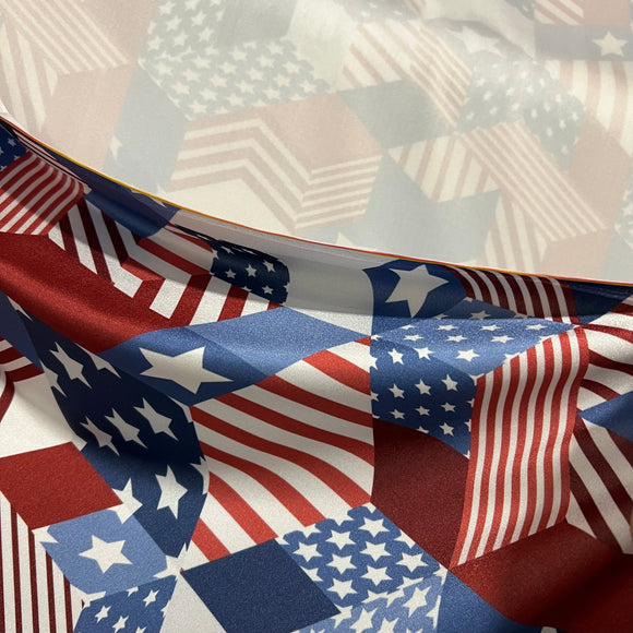 Americana Print Spandex Fabric - Coquetry Clothing