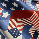 Americana Print Spandex Fabric - Coquetry Clothing