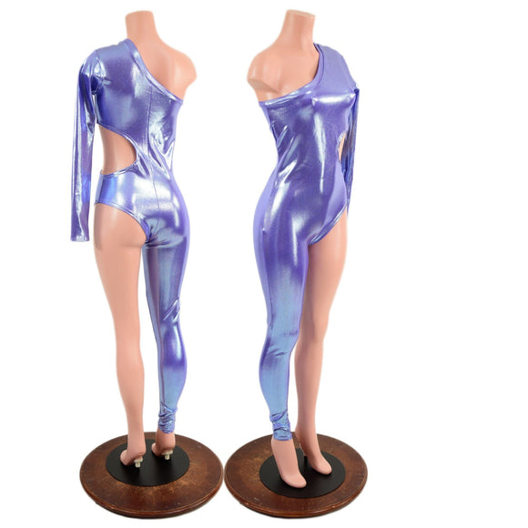Asymmetrical Catsuit with Cutout and Brazilian Leg - Coquetry Clothing