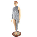 Asymmetrical Distortion Velvet Catsuit - Coquetry Clothing