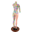 Asymmetrical Neon Flux Catsuit - Coquetry Clothing