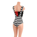 Diamond, Red and Black Harlequin Color Blocked and 5PC Romper Set - 4
