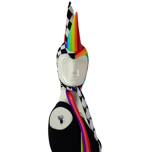 Harlequin Unicorn Horn Bonnet - 4