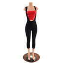 Capri Suspender Leggings in Black Zen - Coquetry Clothing