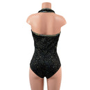 Backless Bella Romper with Laceup Bodice and Siren Cut Leg - Coquetry Clothing