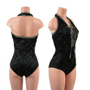 Backless Bella Romper with Laceup Bodice and Siren Cut Leg - Coquetry Clothing