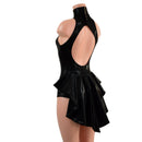 Backless Black Mystique Romper with Mini Tux Tails - Coquetry Clothing