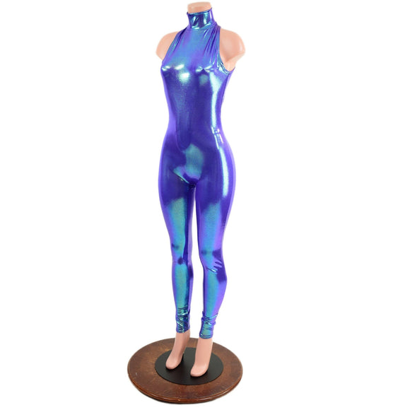 Backless Moonstone Catsuit with Snap Back Turtleneck - Coquetry Clothing