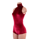 Backless Red Velvet Romper - Coquetry Clothing