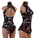 Backless Romper with Leg Ruffles - Coquetry Clothing