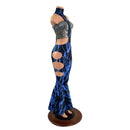 Bell Bottom Flare UFO Suit with Triple Cutouts and O - rings - Coquetry Clothing
