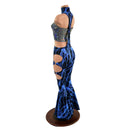 Bell Bottom Flare UFO Suit with Triple Cutouts and O - rings - Coquetry Clothing