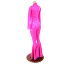 Bell Bottom Rodeo Catsuit with Collar, snap cuffs, and zipper front - Coquetry Clothing