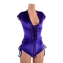 Lace Up Plunging V Romper - 2