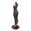 Black and White Polka Dot Side Panel Catsuit - 3