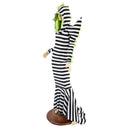 Black and White Striped Sand Worm Gown with TEETH - Coquetry Clothing