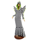 Black and White Striped Sand Worm Gown with TEETH - Coquetry Clothing