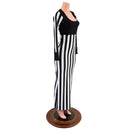 Black and White Striped Tina Gown - Coquetry Clothing