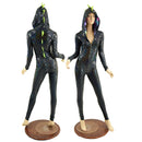 Black Dragon Hooded Catsuit with Zipper Front - Coquetry Clothing