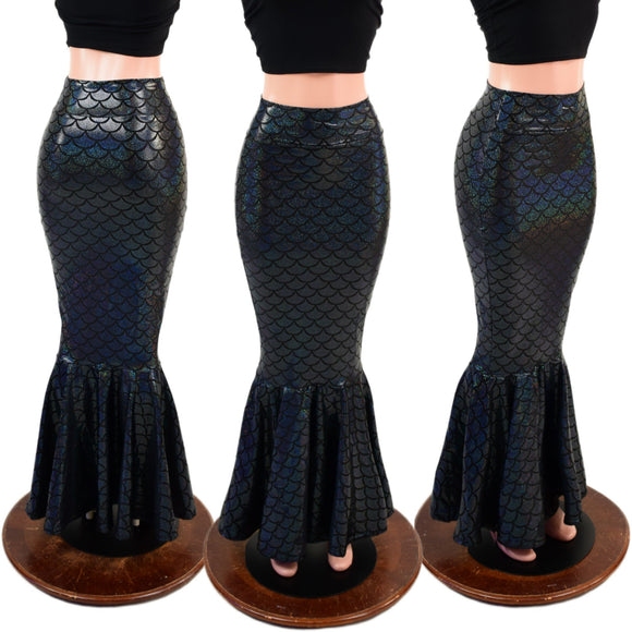 Black Dragon Scale Mermaid Skirt (top sold separately) - Coquetry Clothing