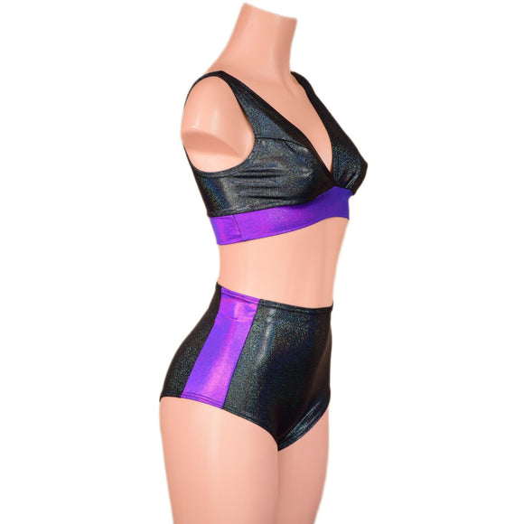 Black Holographic and Grape Holo Siren & Starlette Set - Coquetry Clothing