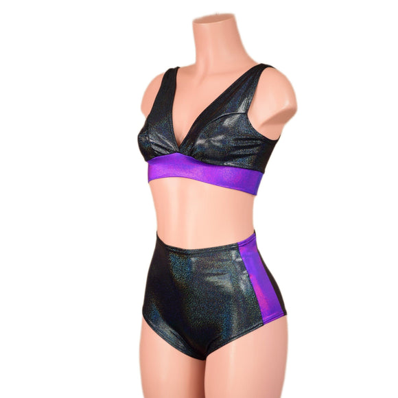 Black Holographic and Grape Holo Siren & Starlette Set - Coquetry Clothing