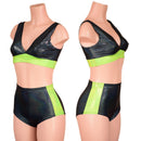Black Holographic and Lime Holo Siren & Starlette Set - Coquetry Clothing