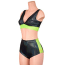 Black Holographic and Lime Holo Siren & Starlette Set - Coquetry Clothing