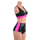 Black Holographic and Neon Pink Siren & Starlette Set - Coquetry Clothing