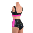 Black Holographic and Neon Pink Siren & Starlette Set - Coquetry Clothing